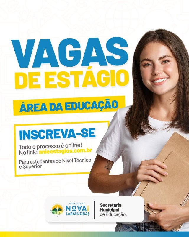 Vagas de Estágio na área da Educação